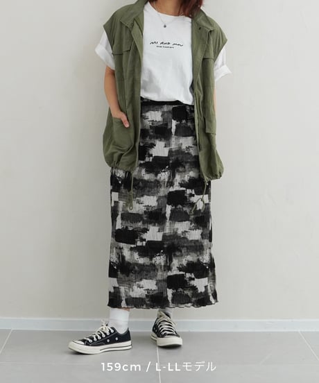 paint tight skirt｜ブラック