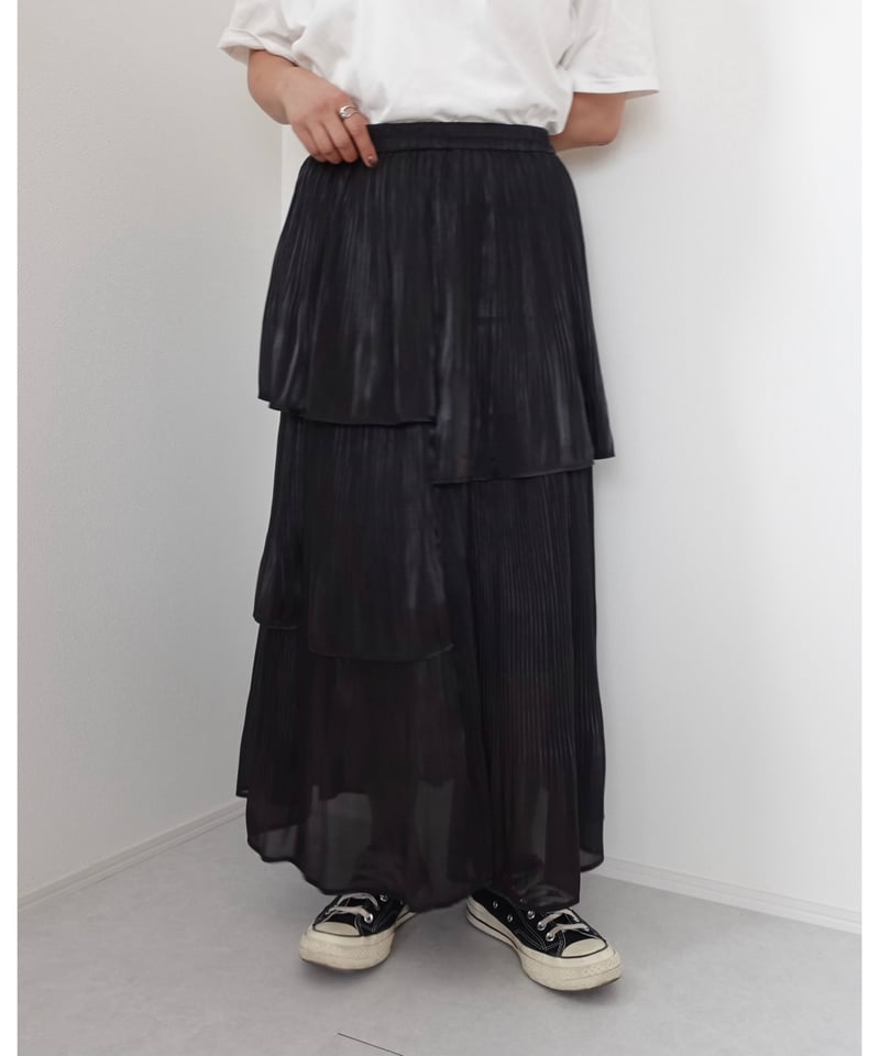 miandmou mulchway pleats skirt【ブラック】 miandmou mulchway pleats skirt【ブラック】