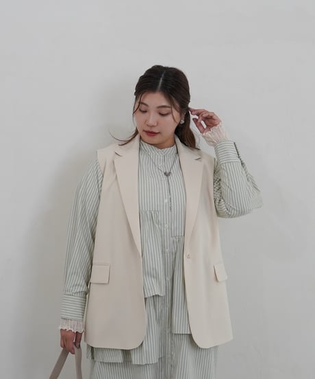 vest jacket | ホワイト