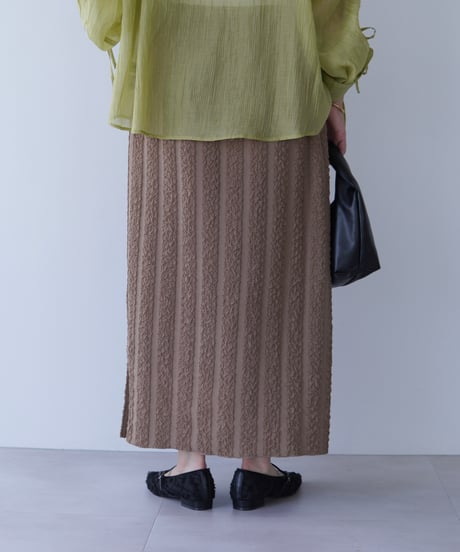 line tight skirt｜ブラウン