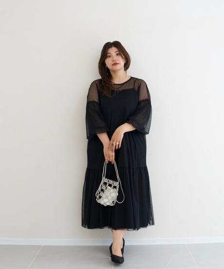 tulle dress｜ブラック