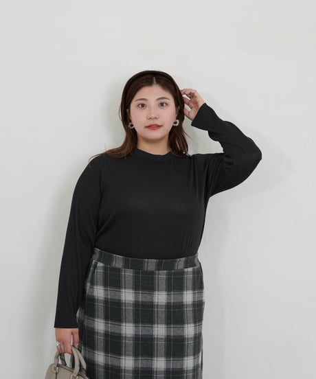 mini neck pullover | ブラック