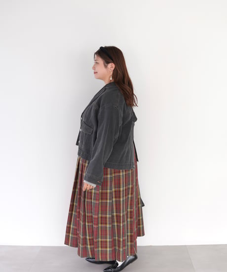 tailored denim jacket｜ブラック