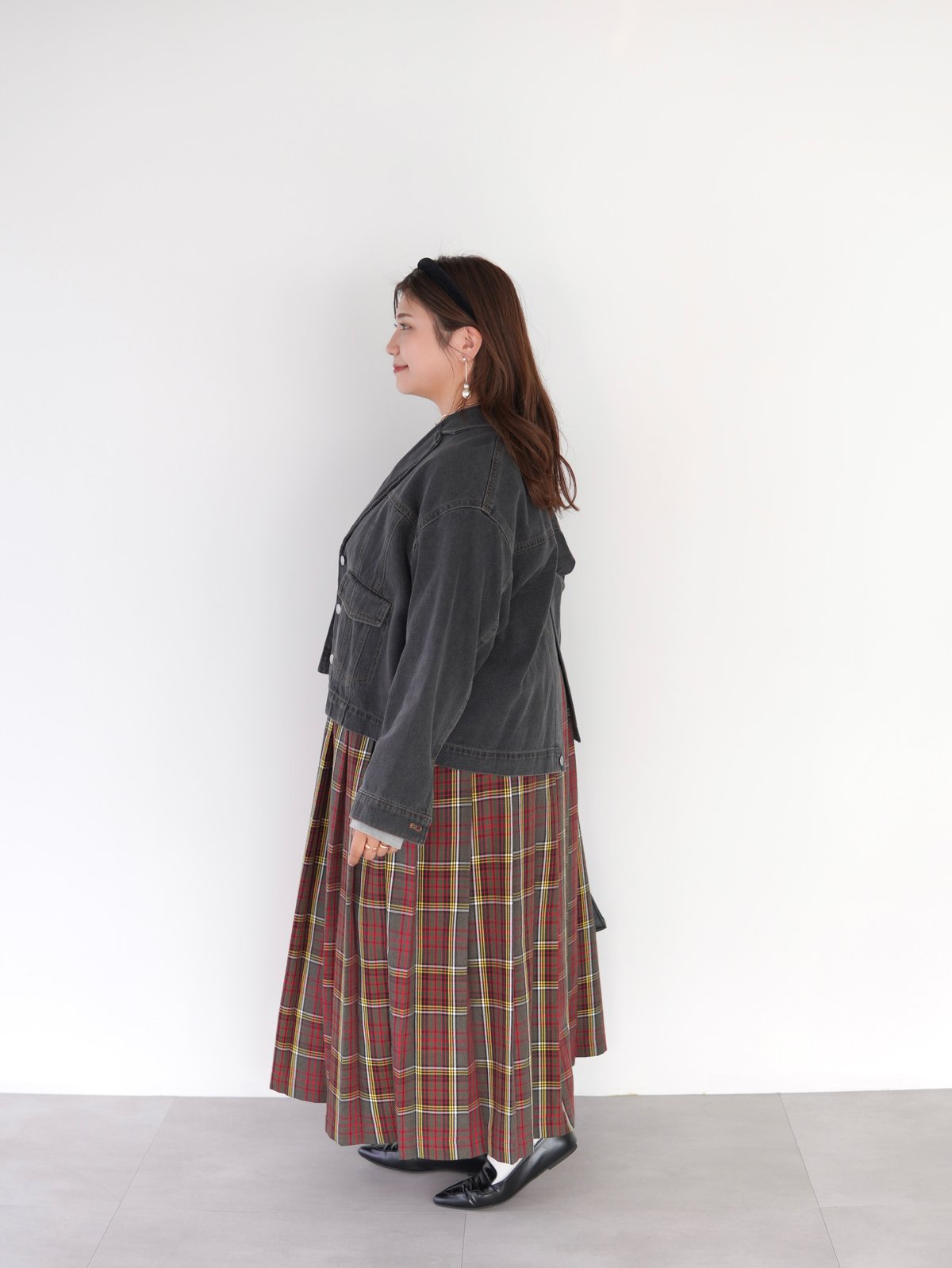 tailored denim jacket｜ブラック | MI AND MOU