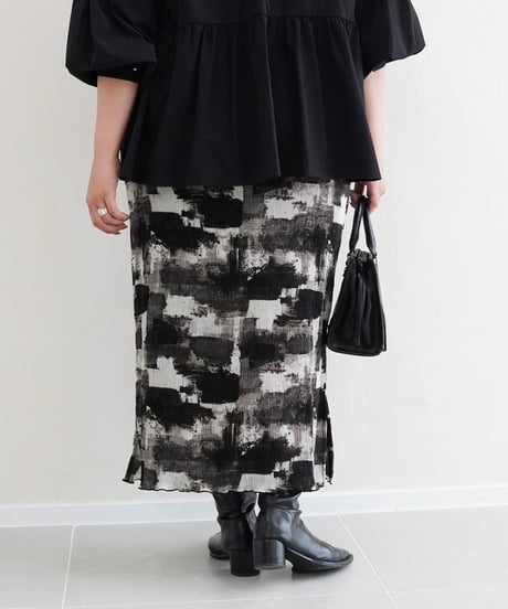 paint tight skirt｜ブラック