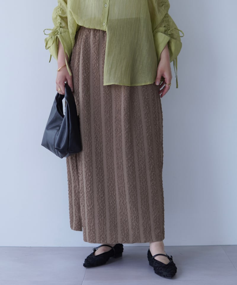 line tight skirt｜ブラウン | MI AND MOU