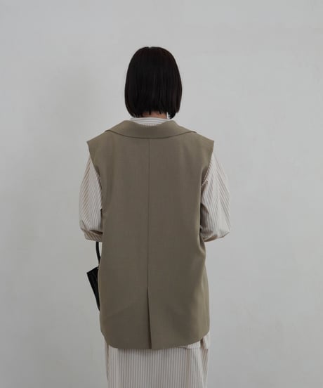 vest jacket | カーキ