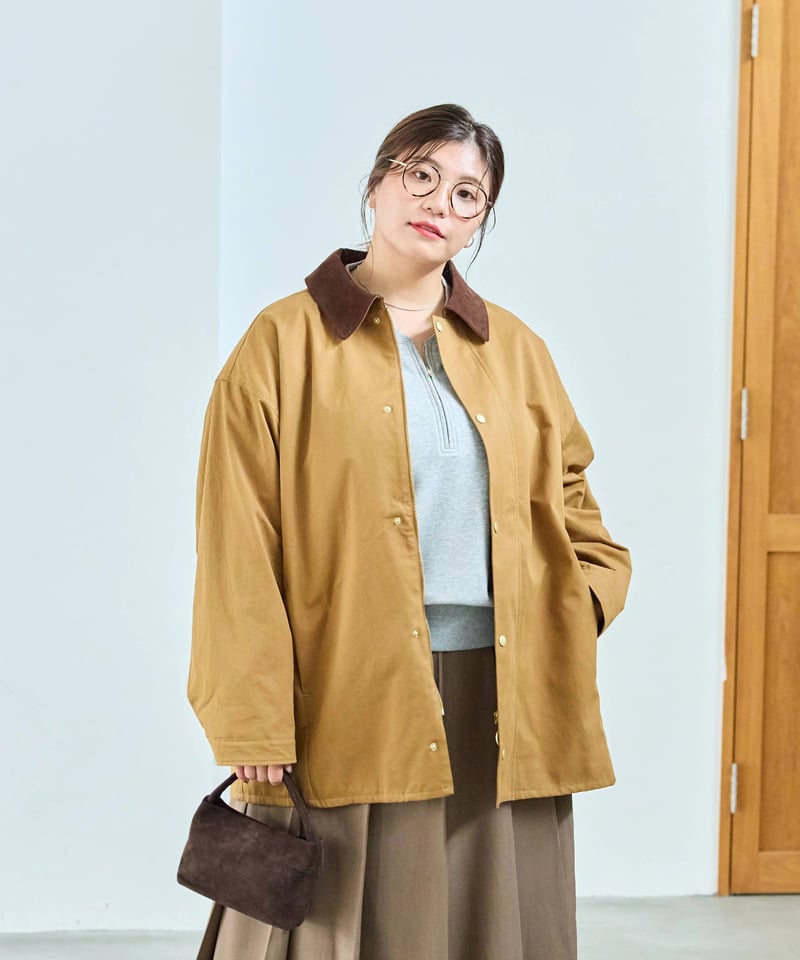 Laveange】ステンカラーコート | ブラウン | MI AND MOU