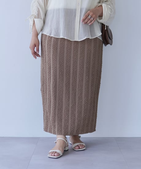 line tight skirt｜ブラウン