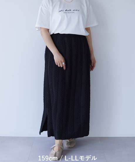 line tight skirt｜ブラック