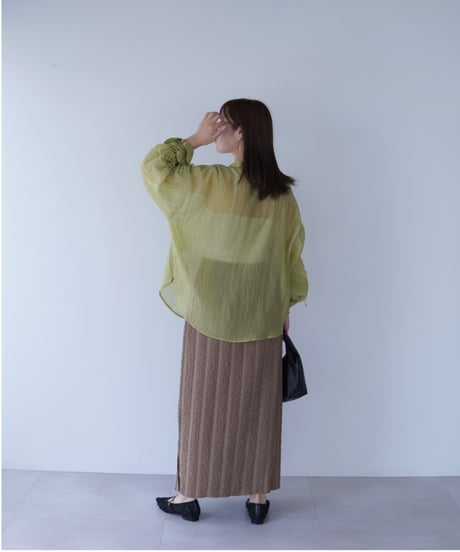 line tight skirt｜ブラウン