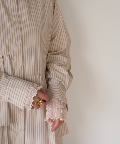 asymmetry shirt one-piece | モカ