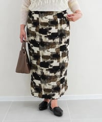 paint tight skirt｜カーキ