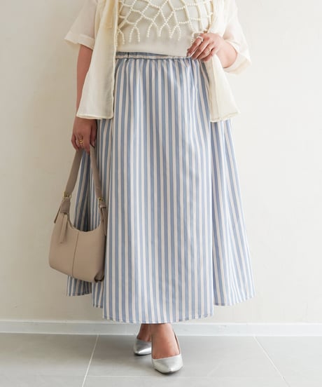 stripe skirt｜ブルー