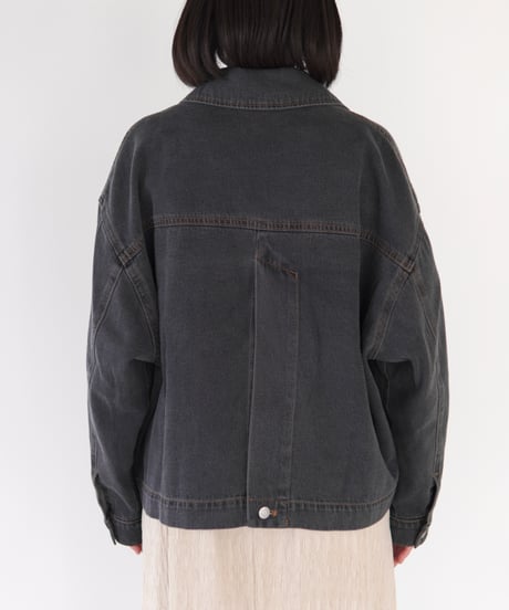 tailored denim jacket｜ブラック