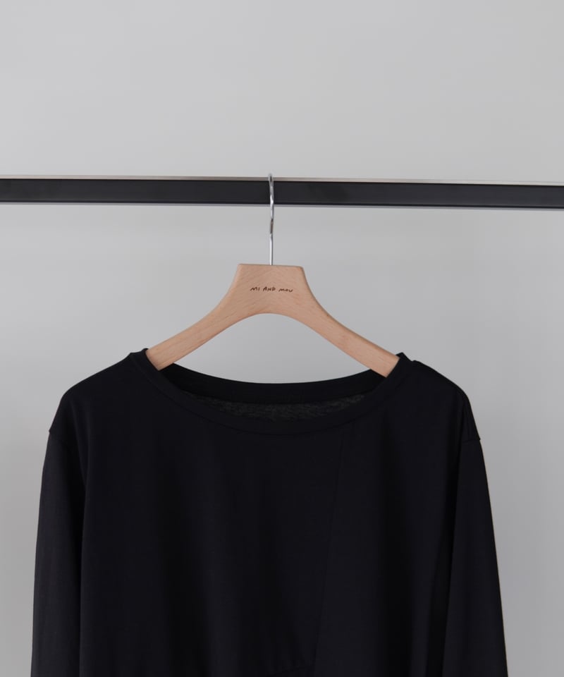 Salsation ASYMMETRIC T-SHIRT 未使用　　　XS Asymmetric Long T-shirt | ブラック | MI AND MOU