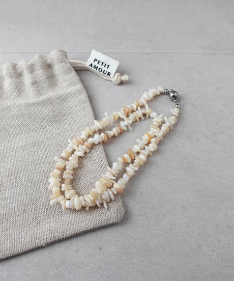 【受注】shell stone necklace