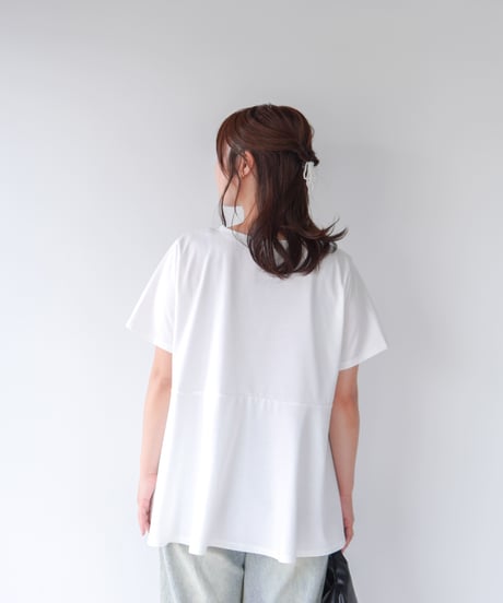 asymmetry T-shirt | ホワイト