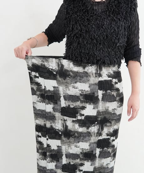 paint tight skirt｜ブラック
