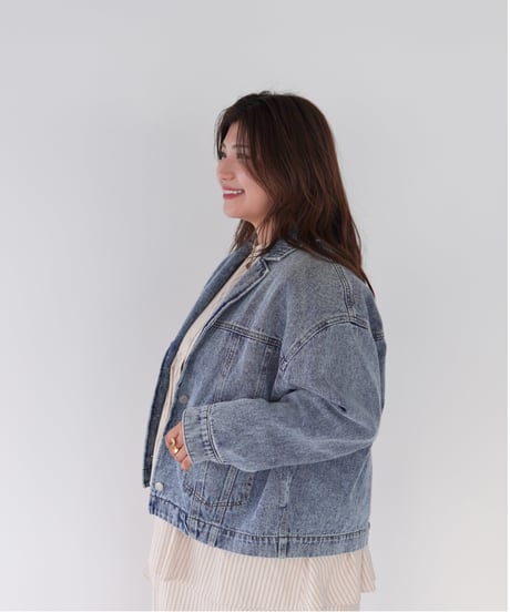 tailored denim jacket｜ライトブルー