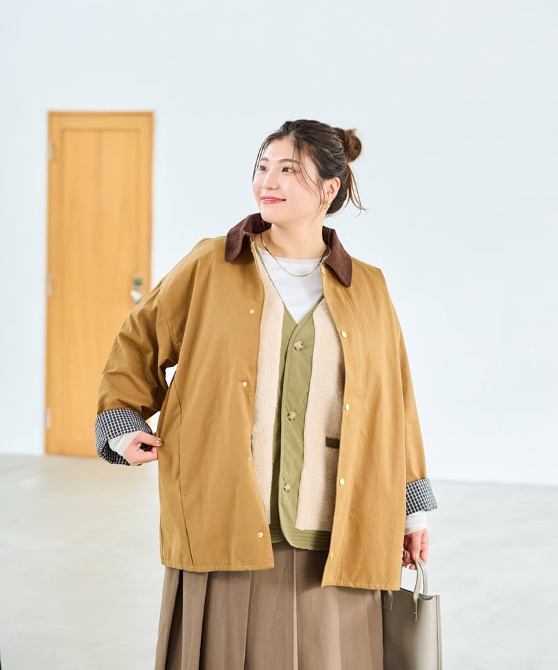 as.style ステンカラー ハンドメイド ミドルコート ブラウン nugu as.style ステンカラー ハンドメイド ミドルコート ブラウン