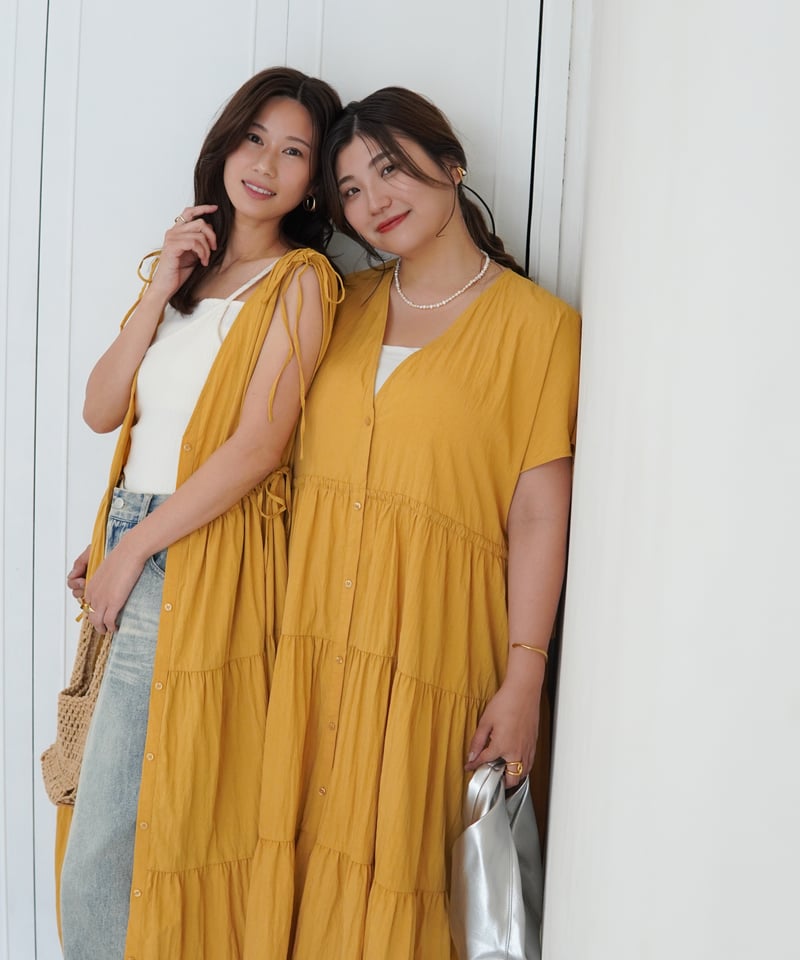Tiered one-piece | マスタード | MI AND MOU