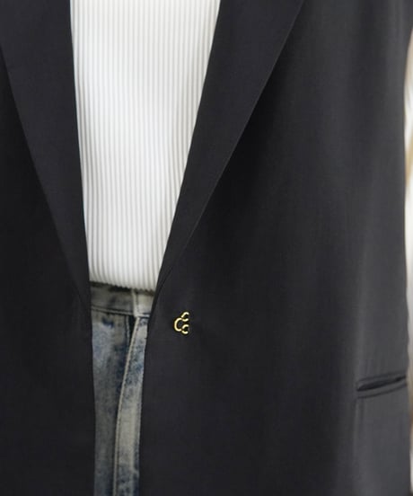 vest jacket | ブラック