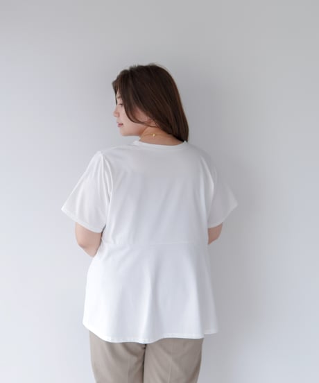 asymmetry T-shirt | ホワイト