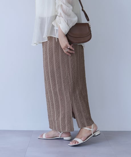 line tight skirt｜ブラウン