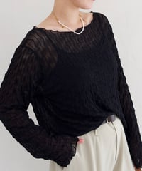 sheer pullover｜ブラック