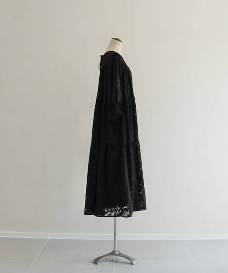 jacquard one-piece｜ブラック