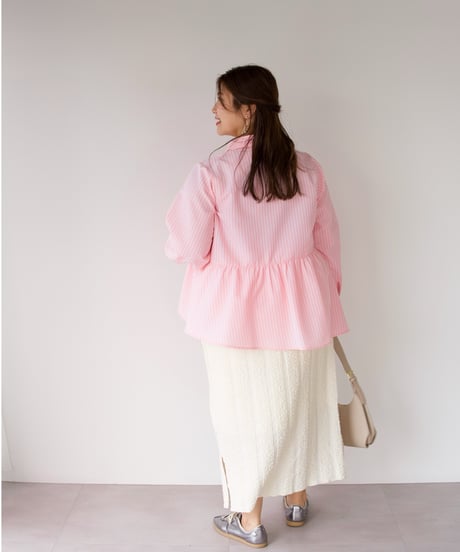 Asymmetric shirt | ピンク
