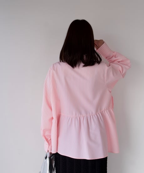 Asymmetric shirt | ピンク