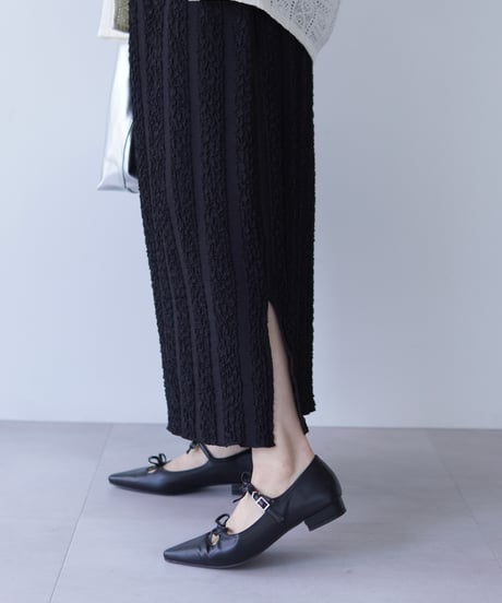 line tight skirt｜ブラック