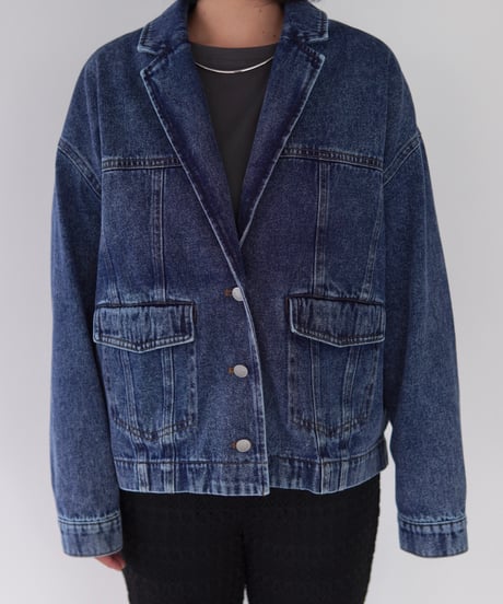 tailored denim jacket｜ブルー