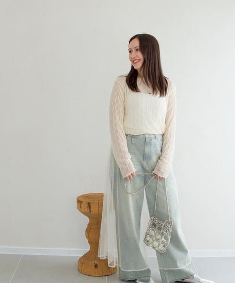 sheer pullover｜オフホワイト