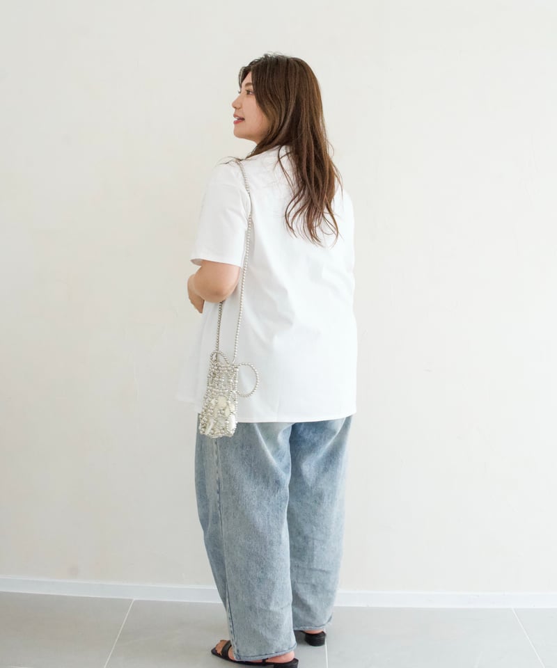 ロゴ刺繍Tシャツ｜size2 | MI AND MOU