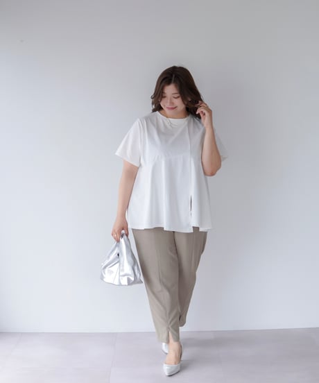 asymmetry T-shirt | ホワイト