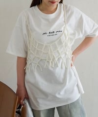 ロゴ刺繍Tシャツ｜size1