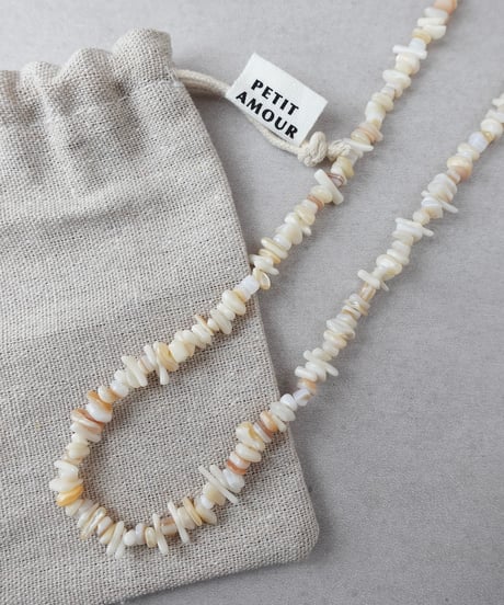 【受注】shell stone necklace