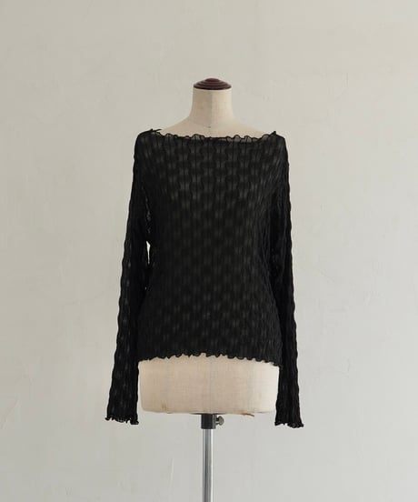 sheer pullover｜ブラック