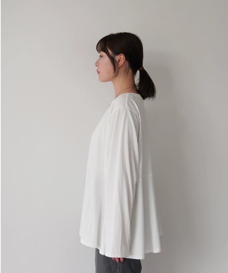 Asymmetric Long T-shirt | ホワイト