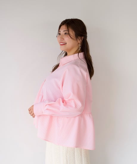 Asymmetric shirt | ピンク