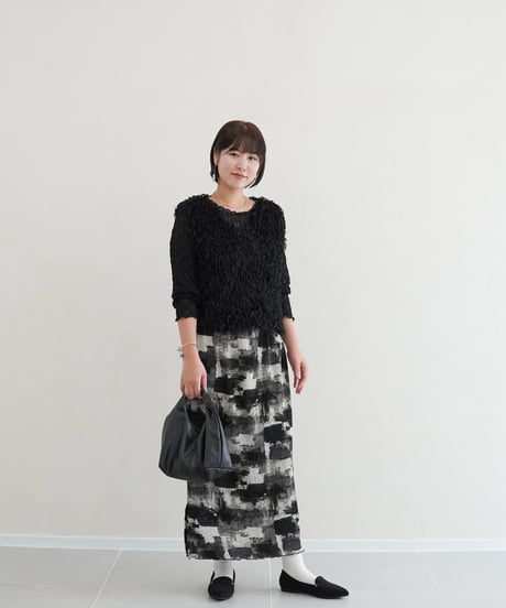 paint tight skirt｜ブラック