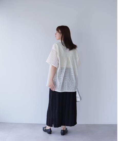 line tight skirt｜ブラック
