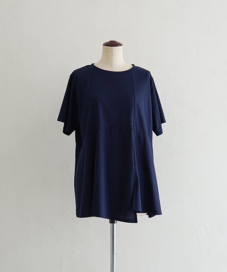 asymmetry T-shirt | ネイビー