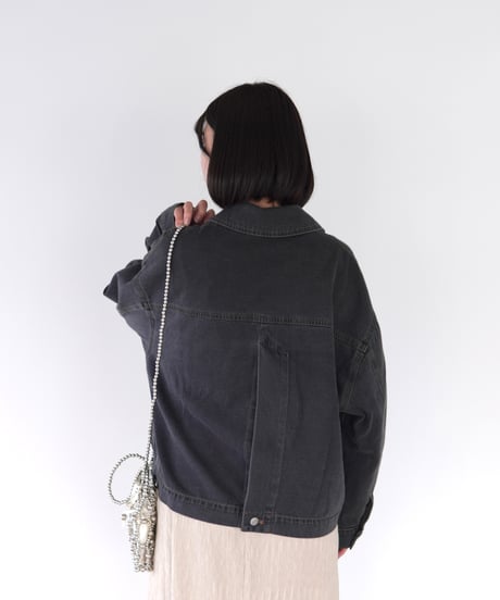 tailored denim jacket｜ブラック