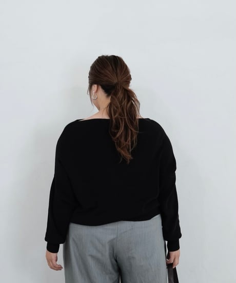 boatneck knit | ブラック