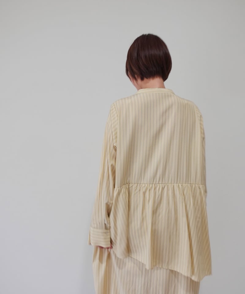 asymmetry shirt one-piece | イエロー | MI AND MOU