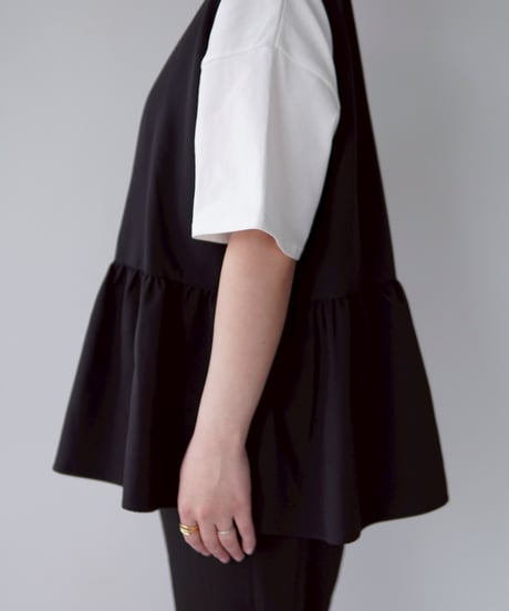 vest blouse｜ブラック